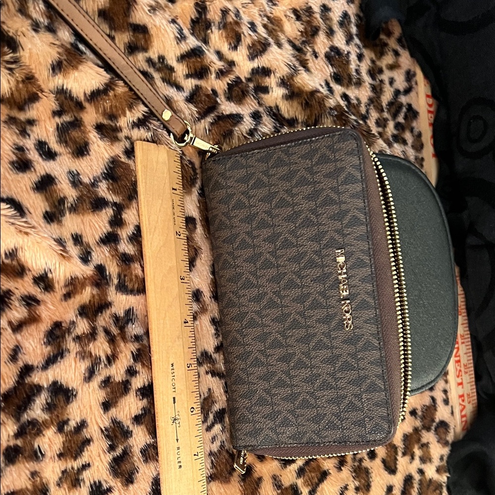 Michael Kors Brown Wristlet Wallet